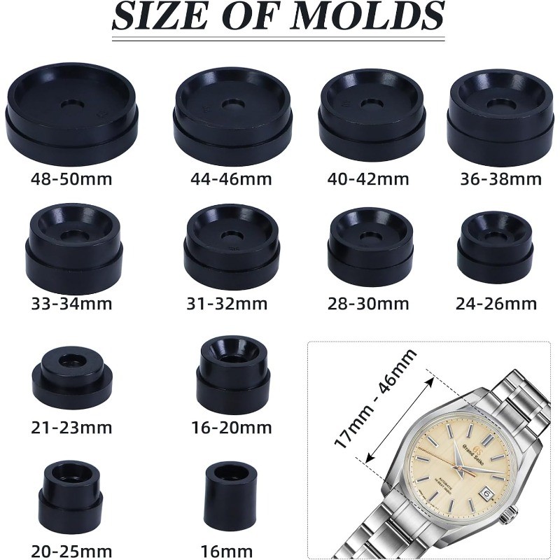 16 Chiếc Đồng Hồ Báo Chí Bộ Dụng Cụ Đồng Hồ Mặt Sau Cho CASE Đóng Dụng Cụ & Lắp Chết Đồng Hồ Sửa Chữa Dụng Cụ Chết Bộ Dụng Cụ Cho Đồng Hồ Chuyên Nghiệp