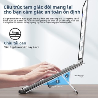 [Bảo Hành 1 Đổi 1 - 7 Ngày] Giá Đỡ Laptop/iPad VINZEO - Hợp Kim Nhôm Gấp Gọn, Tản Nhiệt Cao Cấp, Chống Gù Lưng