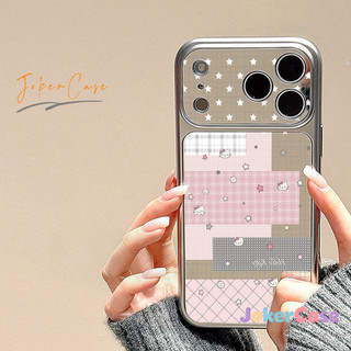 Ốp Lưng Cho IPhone 15 17 12 16 11 13 14 Pro Max 7 15 16 8 Plus XR XS MAX Ốp gương trang điểm hình mèo Pastel Kitty