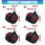 POP 4Lots Yên Tĩnh Xoay Bánh 360 Độ Tắt Tiếng Xoay Bánh Xe Nội Thất Chân Bánh Xe Thay Thế Cho Văn Phòng Tại Nhà Furnitu