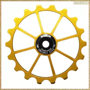 MEIJUN 18T MTB Xe Đạp Phía Sau Derailleur Bánh Xe Gốm Mang Ròng Rọc Xe Đạp Đường Bộ Hướng Dẫn Con Lăn Idler 4mm 5mm 6mm (Vàng)