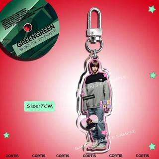 Móc khóa K‑pop CORTIS KEONHO album dễ thương GREENGREEN REDRED bằng acrylic SEONGHYEON JUHOON JAMES MARTIN móc khóa
