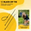 1000 Chiếc Cáp nylon Đen Zip Tie Thắt Lưng Quấn 95mm x 2mm