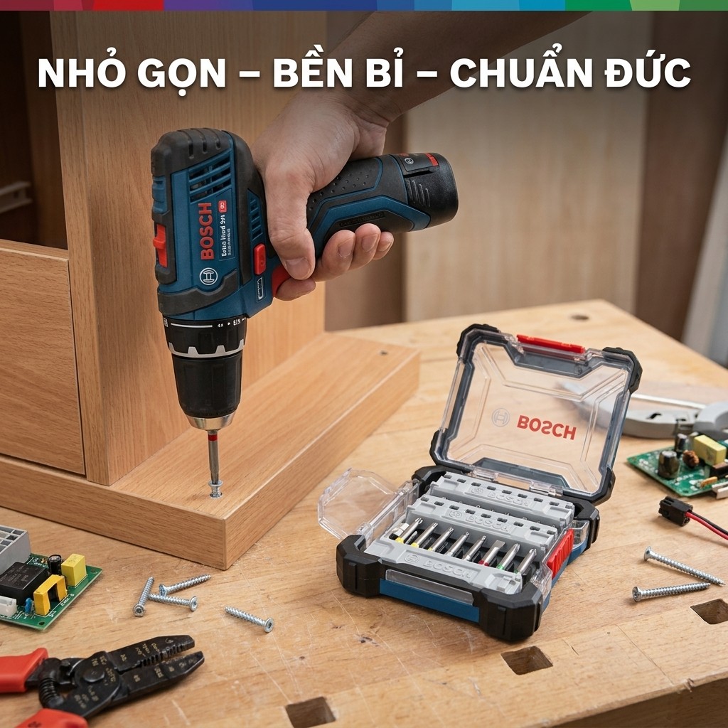 [Chính hãng] Bộ Vặn Vít Bosch 44 Món (SKU: 2607017734)