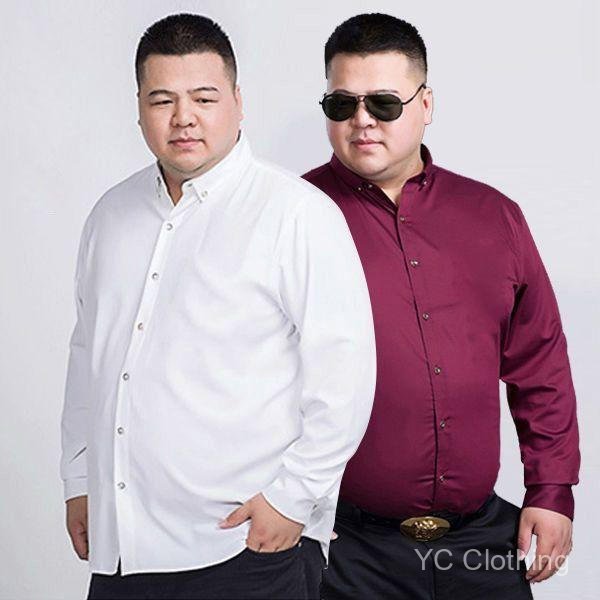 [M-8XL] Áo sơ mi nam dài tay cỡ lớn mới, áo sơ mi màu trơn cỡ lớn dành cho nam LGQQQ