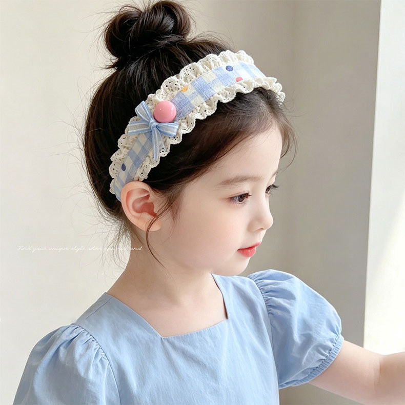Băng đô Velcro Hàn Quốc Hoa ren nơ ma thuật dán đầu