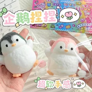Thiên Đường Chim Cánh Cụt Dễ Thương Sáng Tạo Rỗng Bùn Động Vật Cao Su Mềm Chất Lỏng Phục Hồi Lỗ Thông Hơi Giải Nén Đồ Chơi Kết Thúc 5.8