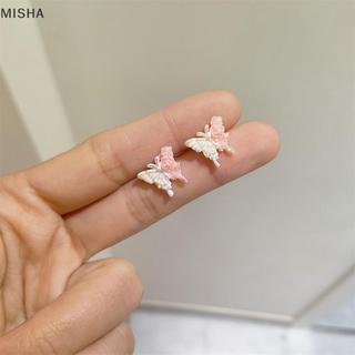 Misa 1 / 4 Cặp Hoa Ngọt Ngào Bướm Bông Tai Dành Cho Nữ Bé Gái Dễ Thương Mini Nhựa Bông Tai Dự Tiệc Thời Trang Phụ Kiện Trang Sức Quà Tặng Đẹp