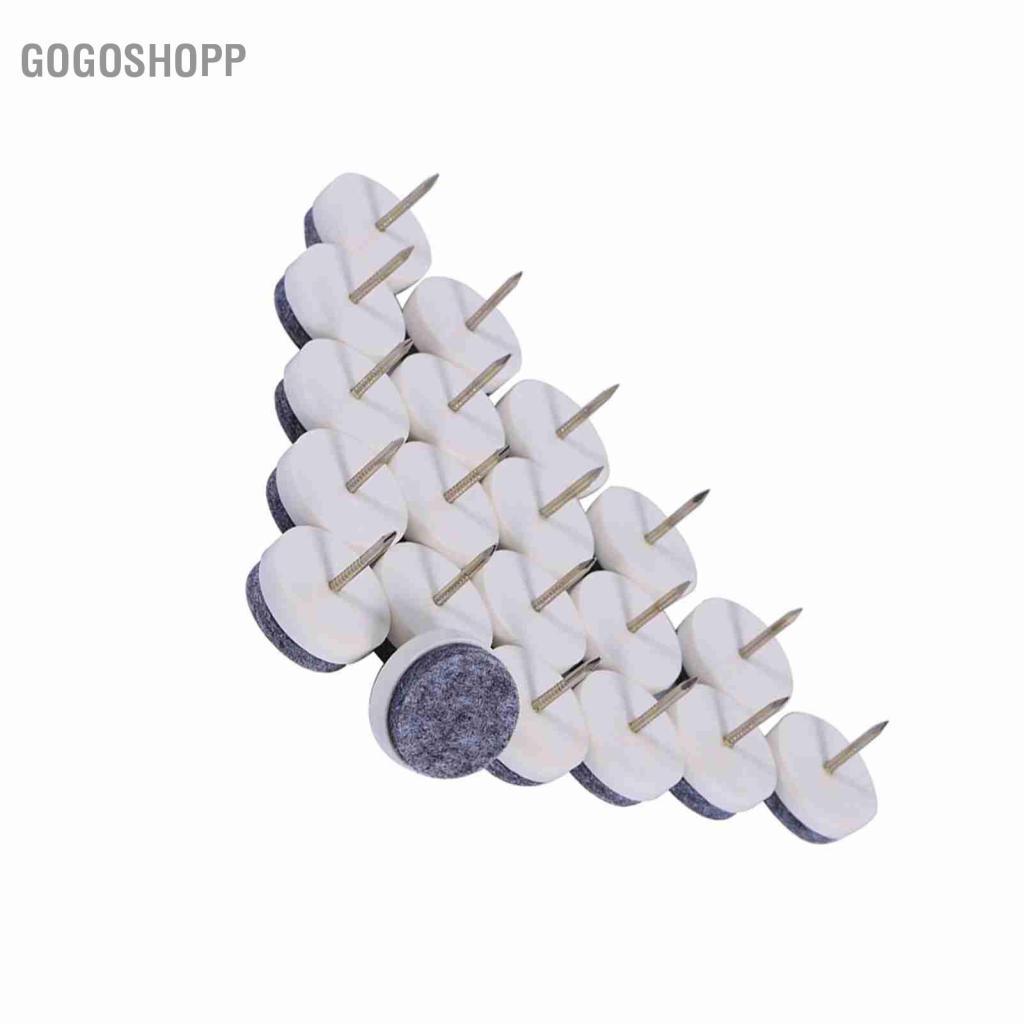 Gogoshopp 20 chiếc Nail-on Đồ Nội Thất Bàn Ghế Chân Sàn Bảo Vệ Tấm Lót Trượt 24mm Dia 2 Màu (nâu)