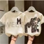 Áo Phông HỌA TIẾT CHUỘT MICKY CHỮ M QC56 K.Kid Áo Thun Chất Cotton Mềm Mát Size 8-20kg M99
