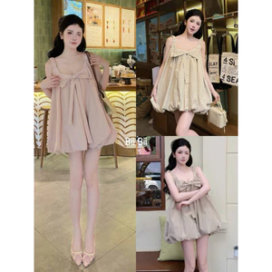 ĐẦM BI 2 DÂY ĐÍNH NƠ TO TRƯỚC FORM BÍ BYJOLIE