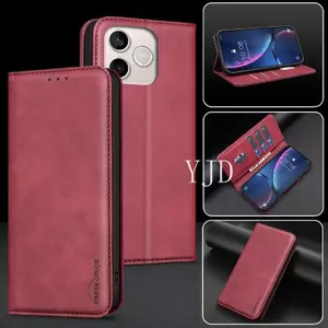 Ốp Lưng Cho Honor 600 Lite Màu Trơn Họa Tiết Cao Bồi Da Khe Cắm Thẻ Vô Hình Khóa Từ Tính Chống Rơi Vỏ Điện Thoại