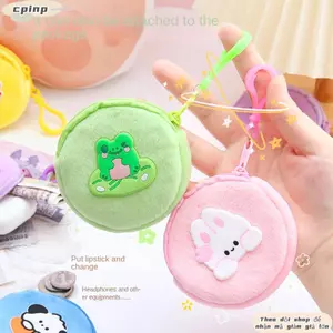 Túi đựng tiền xu Mini CPINCP, Túi đựng tiền xu dễ thương hoạt hình mềm mại, Móc khóa sang trọng đơn giản