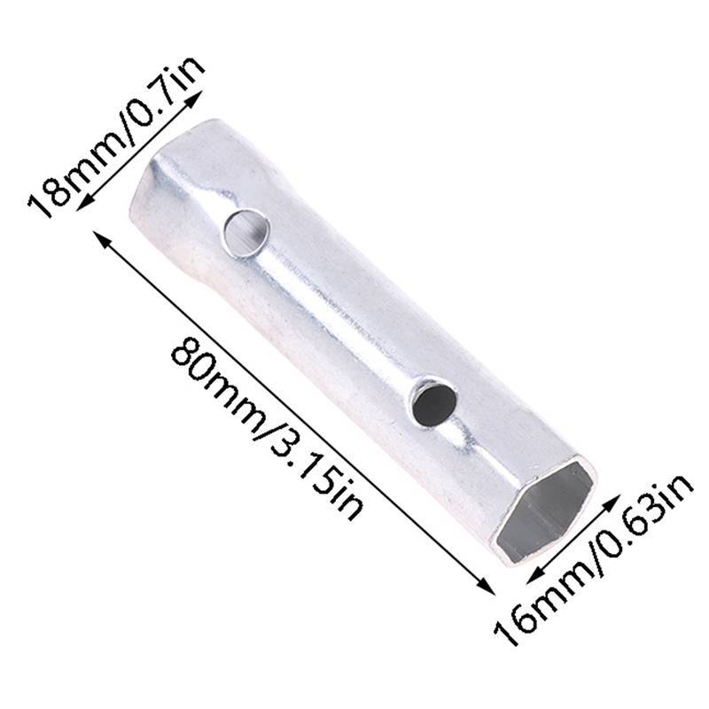 NS Cờ Lê Bugi Xe Máy 2 Đầu 16mm 18mm 80mm