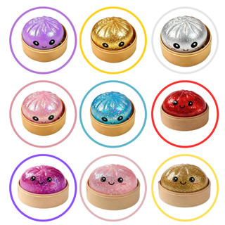 2026 Mới Lấp Lánh Bánh Bao Squishy Mô Phỏng Bánh Bao Squeezable Đồ Chơi Có Hấp Để Giảm Căng Thẳng (5.5cm)
