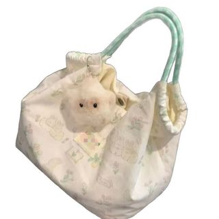 Túi đeo vai thỏ dễ thương in vải canvas phong cách Hàn Quốc