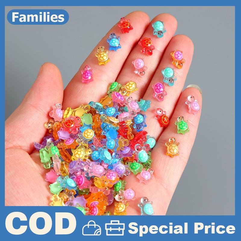 100 Chiếc Hoạt Hình 3D Dạ Quang Rùa DIY Dopamine Màu Mini Nhựa Động Vật Đêm Phát Sáng Thu Nhỏ Các Bức Tượng Nhỏ Trang Trí Vườn Cổ Tích