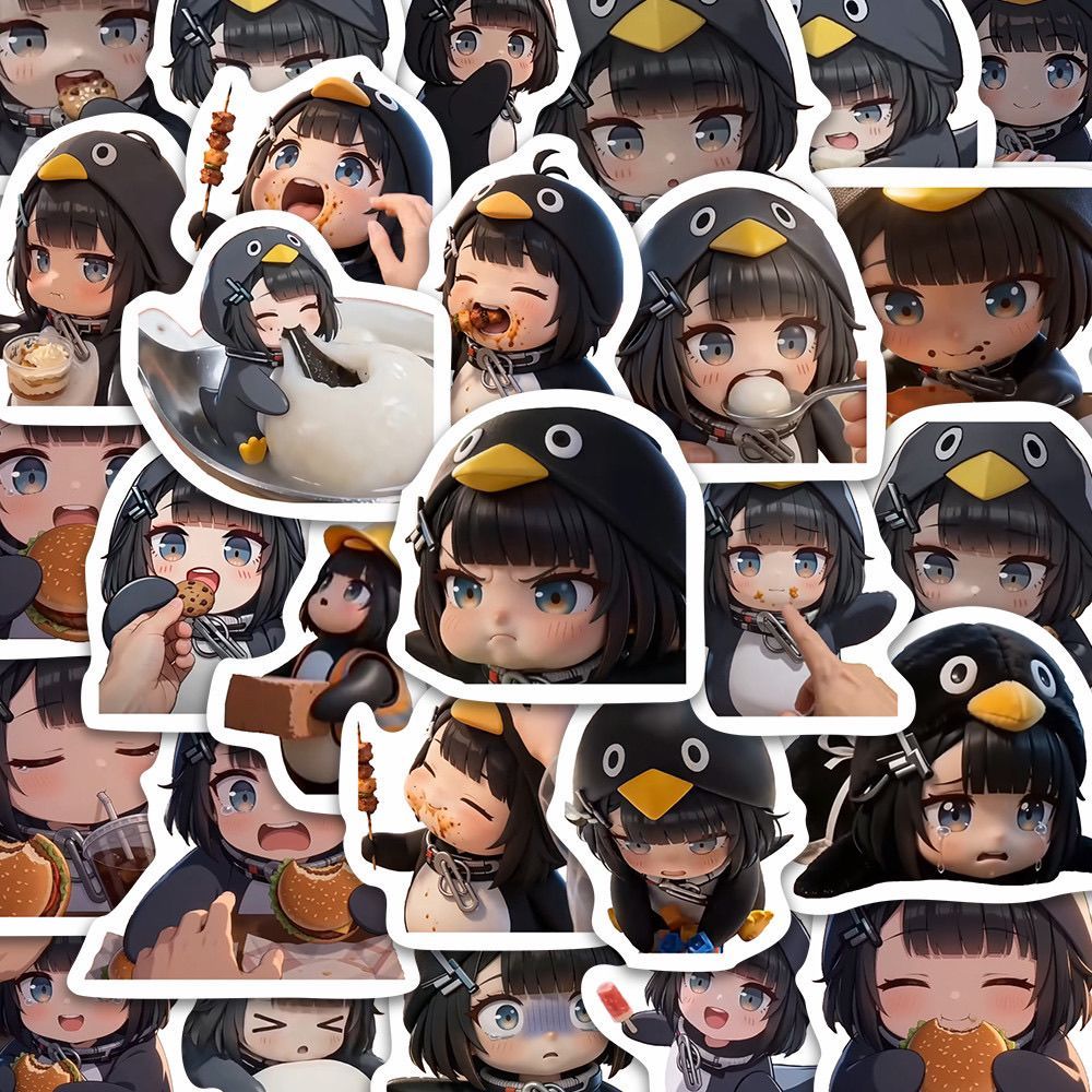Trò Chơi Arknights: Endfield Penguin 102 Chiếc Dán Gugu Gaga Chim Cánh Cụt Đề Can Thêu Sò Notebook Hành Lý Miếng Dán Đồ Chơi Quà Tặng