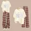 Bộ quần kẻ dài caro đỏ+ và áo phông unisex số 22 chữ only you -setbothubio