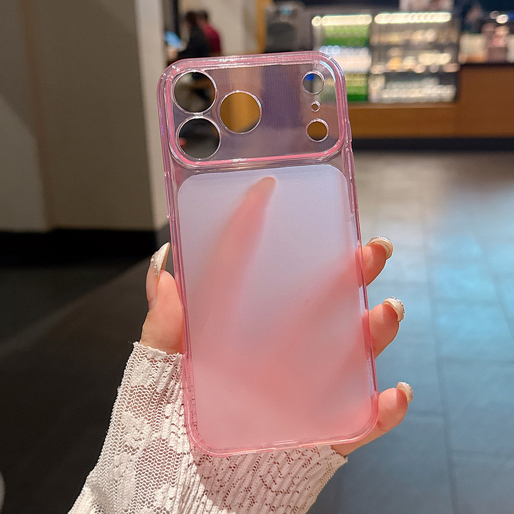 Ốp điện thoại mềm mờ dòng màu trong suốt cho iPhone 17 Pro Max 16 15 14 13 Vỏ bảo vệ chống sốc