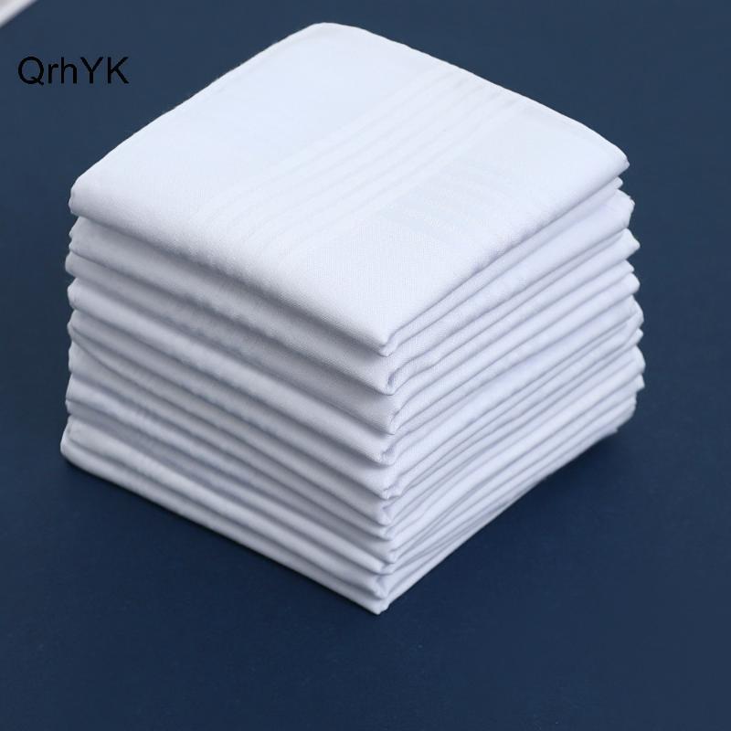Nhà máy sản xuất khăn tay cotton nguyên chất, bộ 6/12 chiếc - Phù hợp nam và nữ