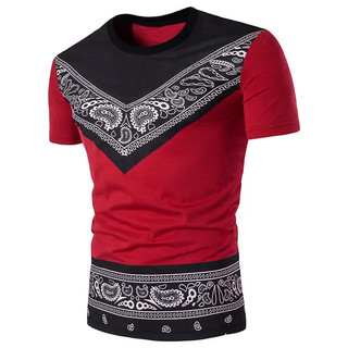 Áo Thun Nam 3D Paisley In Hình Áo Thun Tay Ngắn Hàng Ngày Cổ Tròn Áo Thun Polyester Thoáng Khí 2025 Năm Mới
