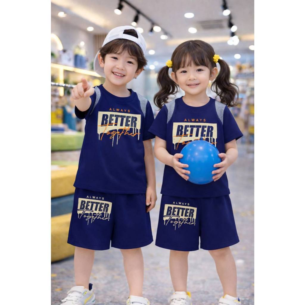 Sét đồ cho trẻ em Mẫu HERMOOS COMBO 4Bộ/4màu 7-50kg UNISEX NAM NỮ HOT TREND chất vải thun lạnh
