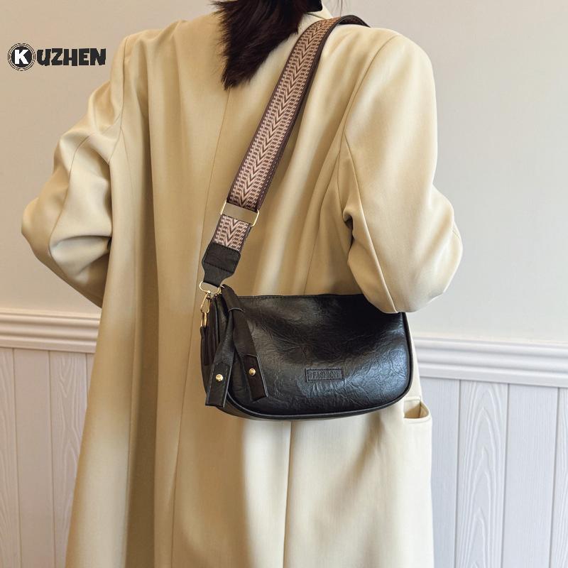 KUZHEN Vintage Messenger Da Pu Đeo Vai Nữ, Thời Trang, Ví Nhỏ Đeo Ngang HOT