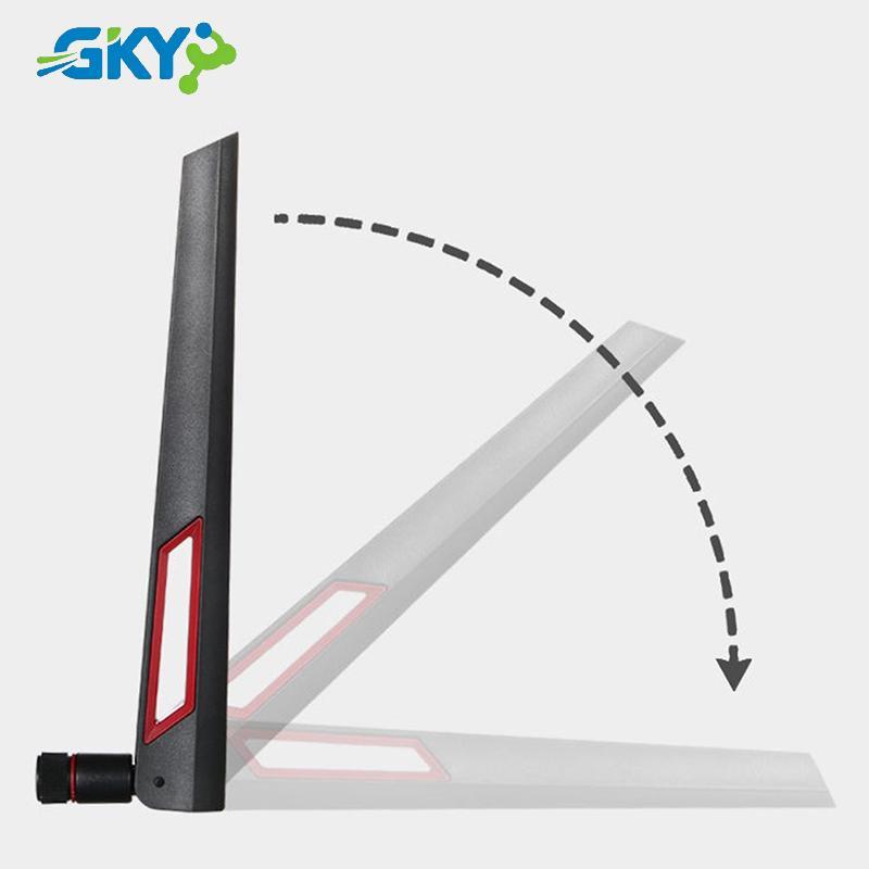 GKY 2 chiếc 10 dbi Ăng-ten WIFI băng tần kép 2.4G 5G 5.8Gh Ăng-ten đa năng Bộ khuếch đại GKY