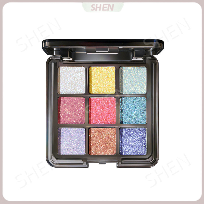 D.G Bảng phấn mắt chín màu Chameleon Khoai tây băm Ngọc trai nhấp nháy Màu sắc tinh tế hun khói Giai đoạn trang điểm Phấn mắt