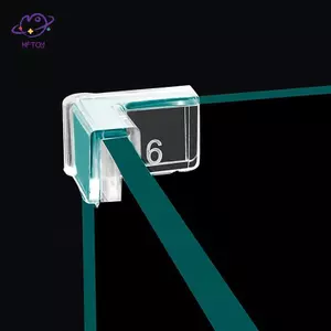 HFTOY 4 Cái / bộ Silicon Trong Suốt Chống Va Chạm Cá Góc Bảo Vệ Dính Miễn Phí Bảo Vệ Phụ Kiện Bể Cá ~