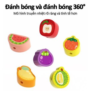 Đồ chơi viền hạt bằng gỗ Động vật Trái cây Montessori Giáo dục Ban bận rộn Tập đi Động cơ mịn