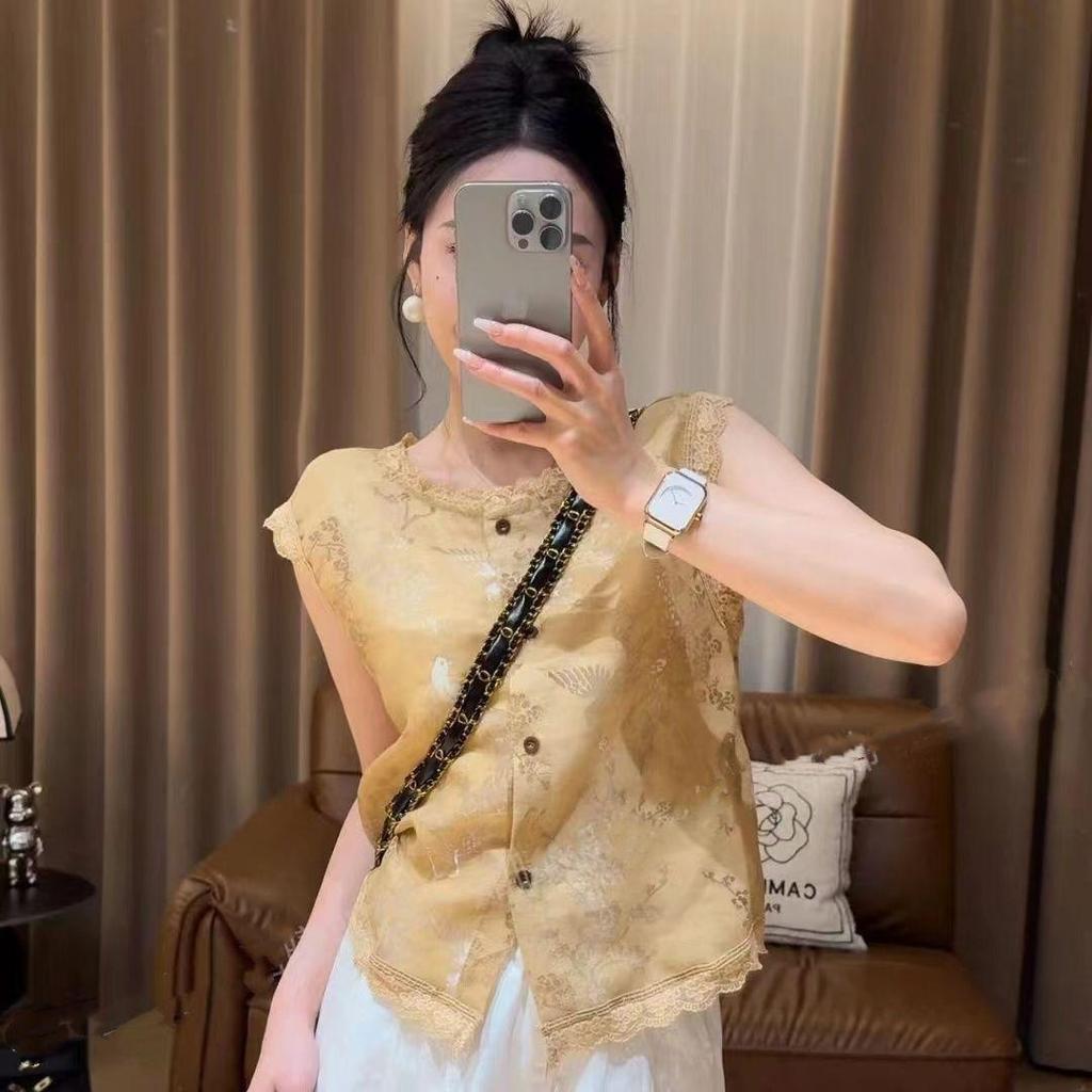 Áo Vest Ren Áo Sơ Mi Phối Kiểu Pháp Sang TrỌng - Thời Gian Có Hạn Seckill