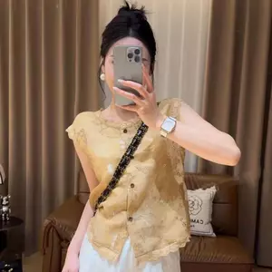 Áo Vest Ren Áo Sơ Mi Phối Kiểu Pháp Sang TrỌng - Thời Gian Có Hạn Seckill