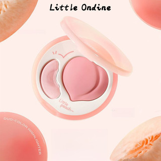 Little Ondine Blush Hai Màu Đào Đôi Hiệu Quả Sáng Bóng Ba Chiều Dễ Dàng Tô Màu Đa Năng Làm Sáng Da Tự Nhiên Tinh Tế Blush Trang Điểm Mặt