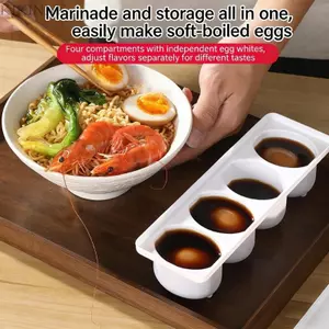 KIKIN Tiết kiệm không gian Trứng Hộp đựng trứng Hộp đựng trứng với 4 khe riêng biệt
