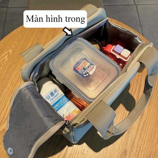 Túi Ăn Trưa Oxford Cách Nhiệt Thực Phẩm Tote Chống Thấm Nước Dễ Dàng Làm Sạch Văn Phòng Trường Dã Ngoại Unisex