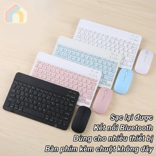 Bàn Phím Bluetooth Bộ Chuột Sạc Mỏng Không Dây Yên Tĩnh Đánh Máy Tính Bảng Điện Thoại Laptop