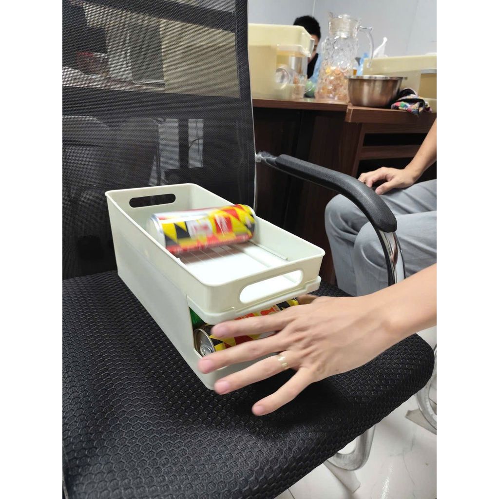 Khay Hộp Đựng Bia,  Nước Ngọt Trong Tủ Lạnh, Trên Bàn 2 Tầng Điều Chỉnh Được Bề Ngang Voi Vuông AMIZIN