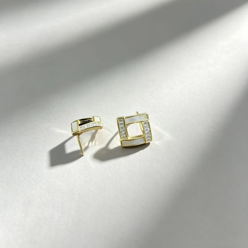 Bông tai kim bạc s925 ngọt ngào và đơn giản