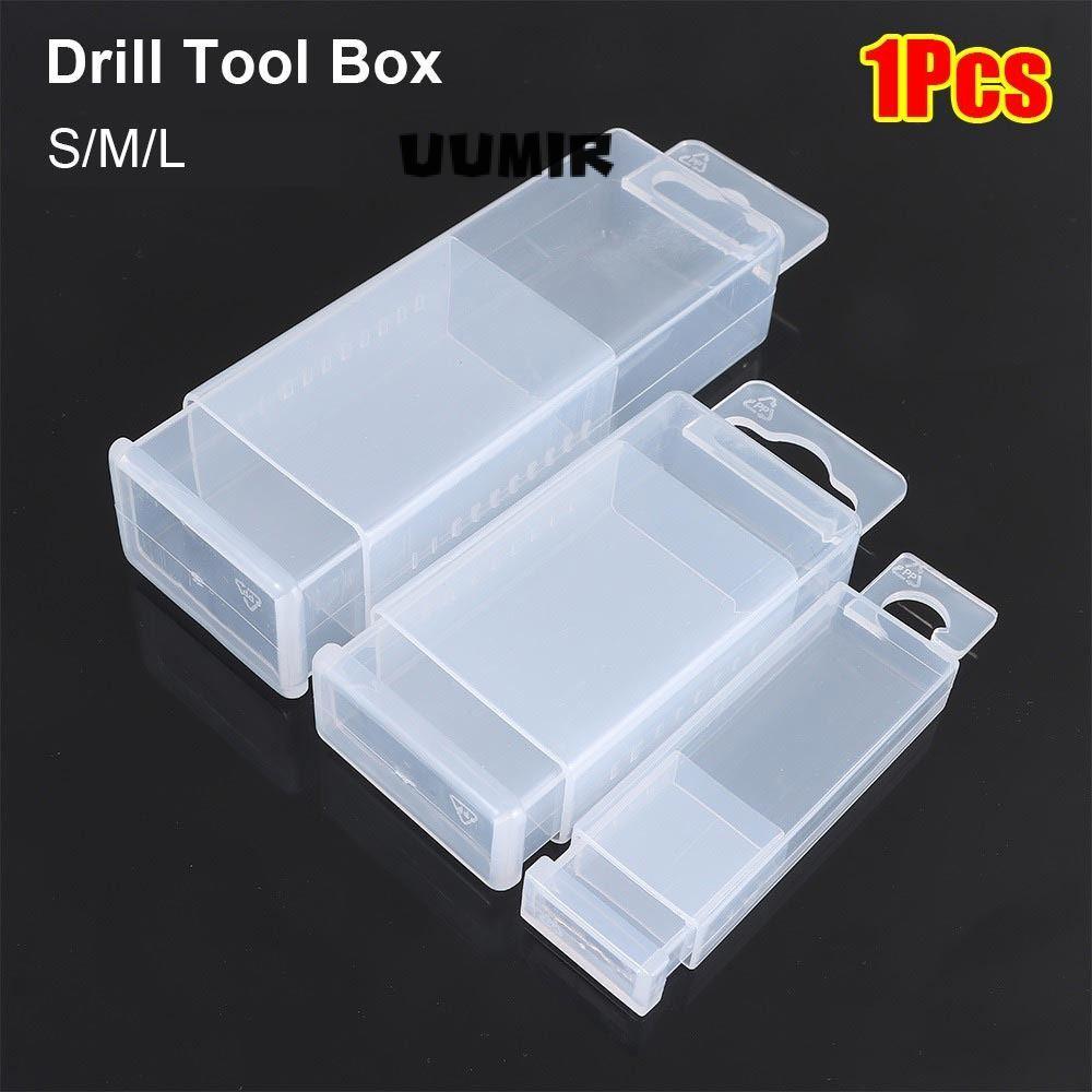 UUMIR 1 Hộp Dụng Cụ Khoan, Hộp Khoan Xoắn Telescoplc Chiều Cao Có Thể Điều Chỉnh, Phụ Kiện Nhựa Hình Chữ Nhật Bền bỉ Lưu Trữ Tập Phụ Kiện