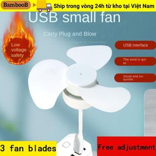 Quạt USB BAMBOOB, Quạt Để Bàn Ống Có Thể Điều Chỉnh Màu Trắng, Quạt Làm Mát Tiết Kiệm Năng Lượng Mini Im Lặng Cho Ký Túc Xá Sinh Viên