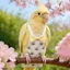 AMBU Cockatiel Pigeons, Tã Vẹt Chống Bụi Bẩn In Hình Động Vật Nhỏ, Có Thể Giặt Được Với Bowtie Thú Cưng Chim Bộ Đồ Bay