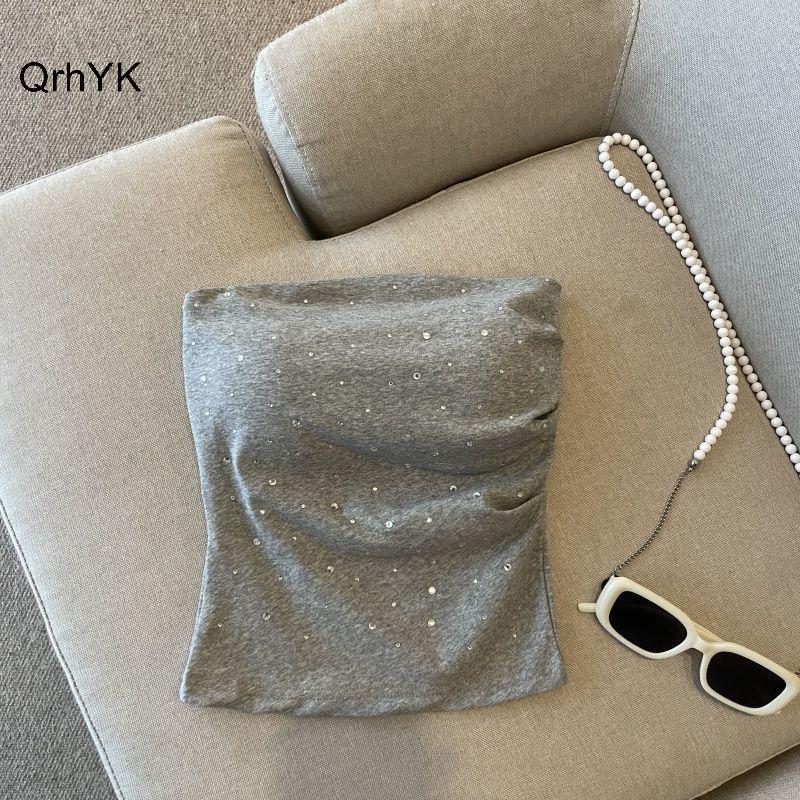 Nhà Máy Thời Trang Gợi Cảm Kim Cương Giả Dây Áo 3 Màu Nữ Phù Hợp Với Ngày Lễ Chắc Chắn Không Tay QrhYK