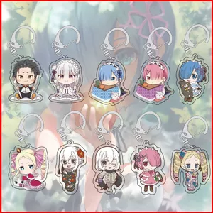 BH2 Re Life in a different world from zero Acrylic Móc Khóa Emilia Mặt Dây Chuyền Phụ Kiện Anime Ngoại Vi HB2