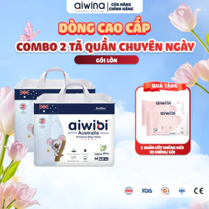 Tã/Bỉm Quần Cao Cấp Aiwibi Light Feather Cho Bé Siêu Thấm Hút, Chống Tràn - Gói Lớn M/L/XL/XXL/XXXL