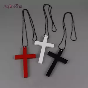 AqToCna Hợp Thời Trang Thoáng Mát Punk Gothic Gỗ Chữ Thập Mặt Dây Chuyền Nelace Dành Cho Nữ Vintage Hip Hop Nelace Dự Tiệc Phụ Kiện Trang Sức Quà Tặng AqToCna
