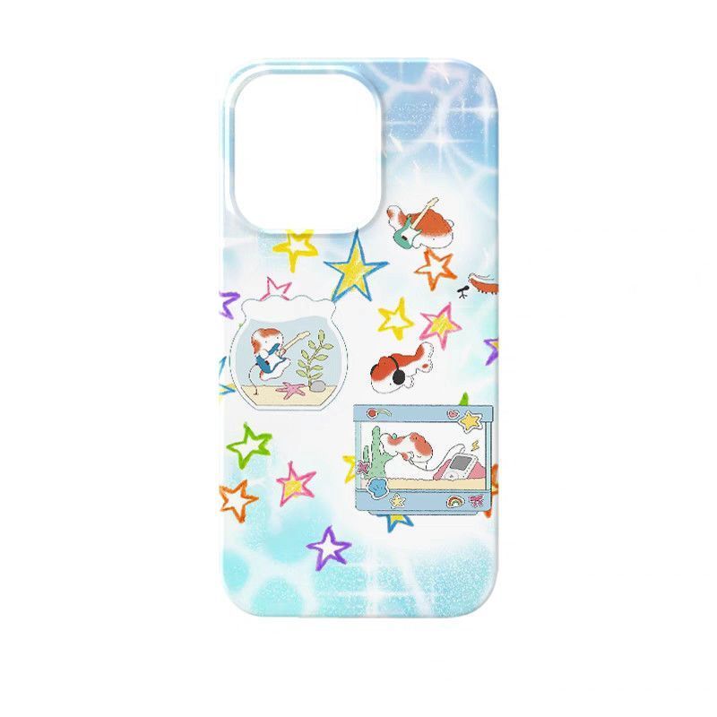 Ốp Điện Thoại Rock Goldfish QYJS Thích Hợp Cho IPhone 17 AIR 12 PRO 13 14 15 16 ProMax 11 XR XSMAX 7 8 PLUS Phim Vỏ Cứng Chống Bụi Bẩn Phong Cách Hợp Thời Trang