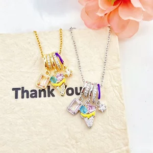 Bán Chạy Công Nghiệp Nặng Kem Zircon Xương Đòn Dây Xích Có Thể Điều Chỉnh Chiều Dài Phong Cách Độc Đáo Khí Quyển Hợp Thời Trang