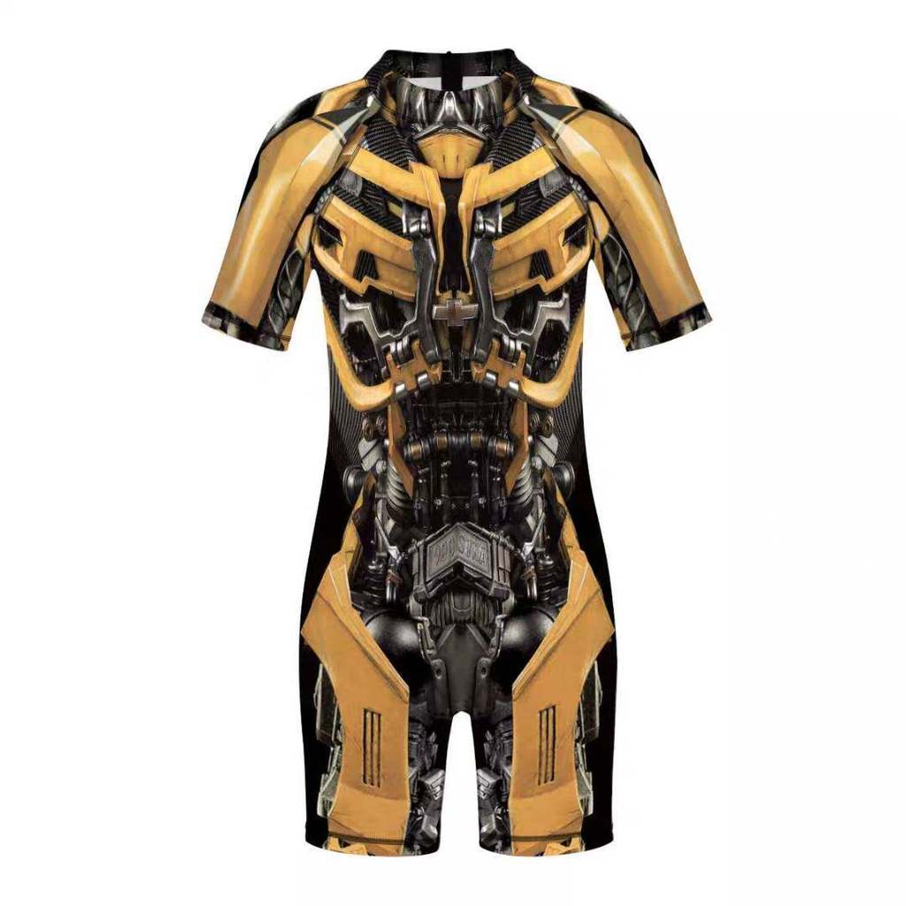 Trẻ Em Người Sắt Người Nhện Captain America Optimus Prime Bumblebee Đồ Bơi Một Mảnh Chống Nắng Nhanh Khô